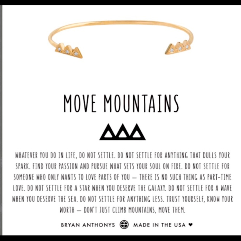NWT Bryan Anthonys Move Mountains Dainty Cuff